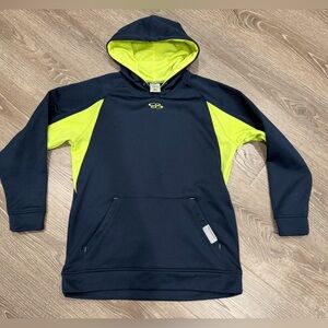 Kids Navy and Neon Green Hoodie